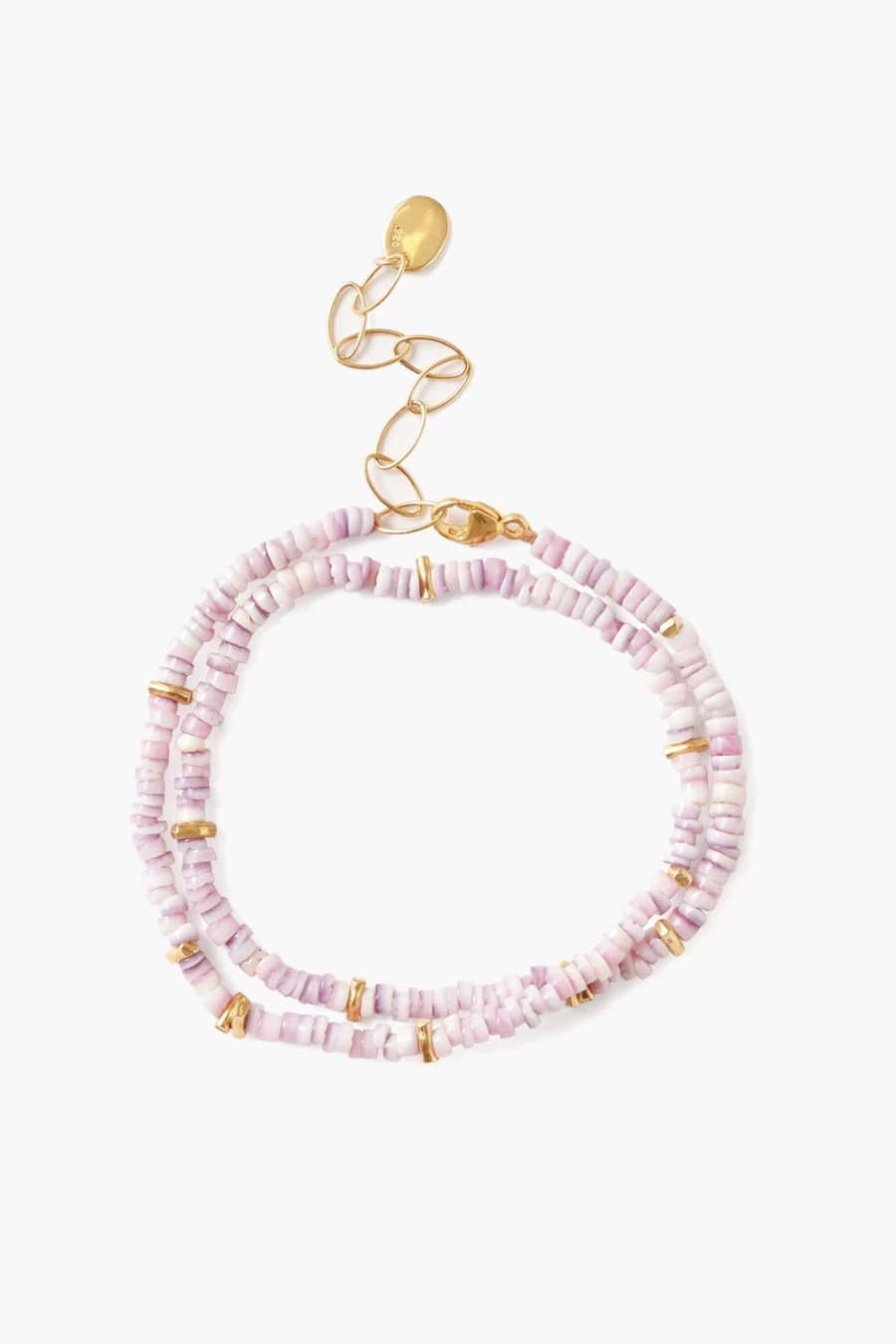 Chan Luu Women's Purple & Gold Heishi Beaded Bracelet - Handmade Boho Chic Jewelry
