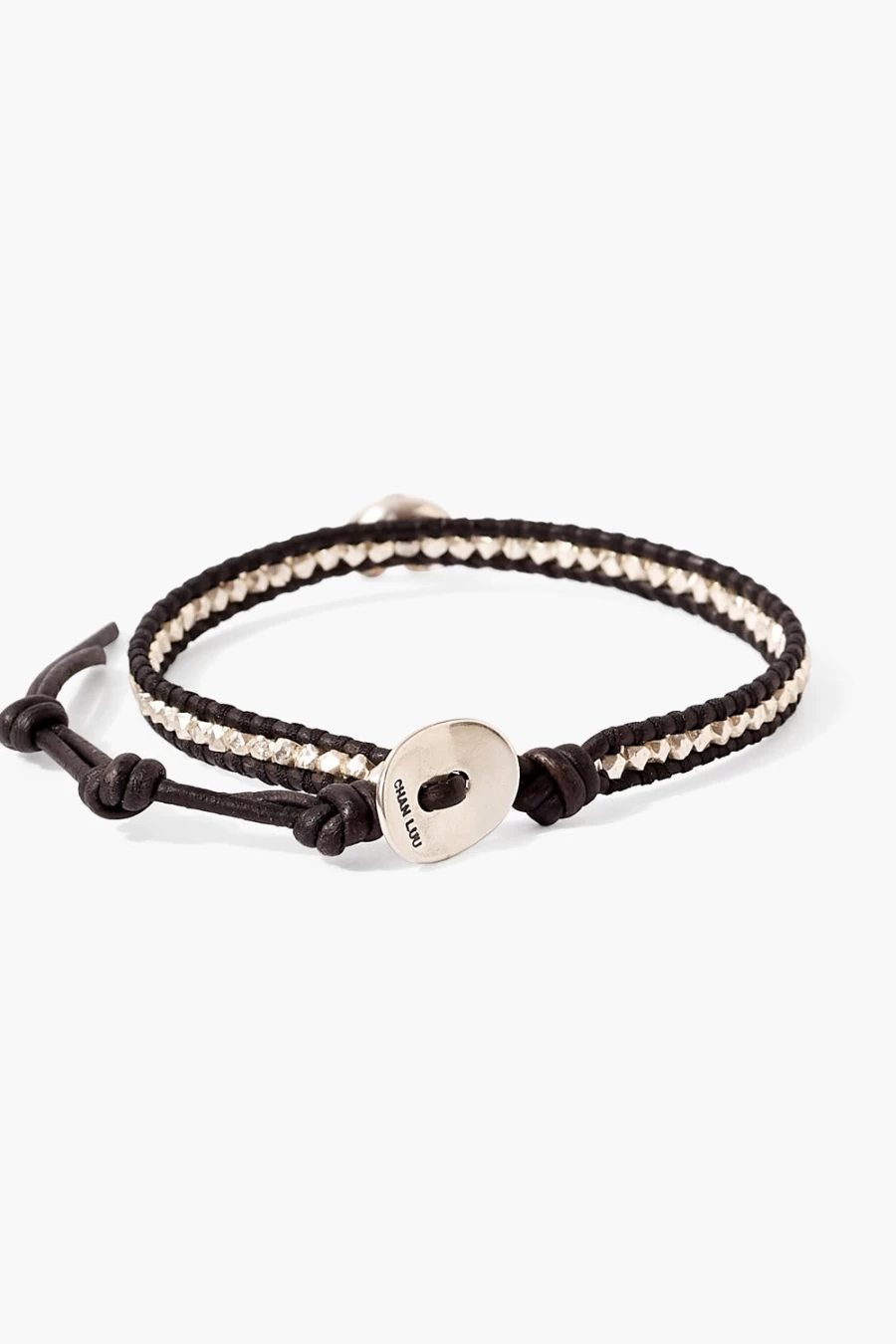 Chan Luu Women's Black Diamond Bull Horn Wrap Bracelet - Single Wrap Design