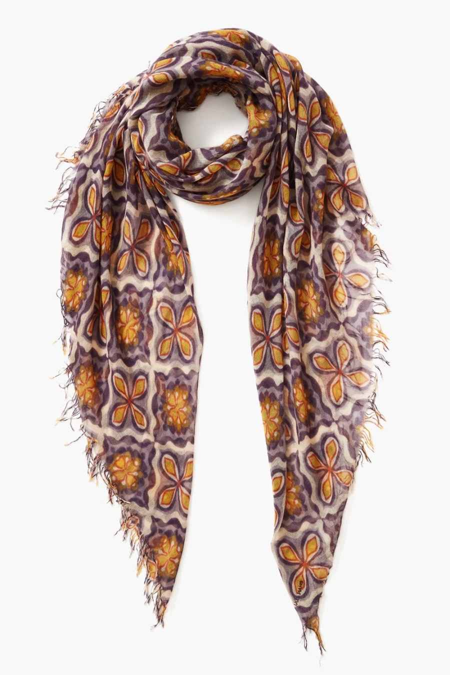 Chan Luu Women's Medieval Blue Crux Cashmere Silk Scarf - Luxurious Wrap