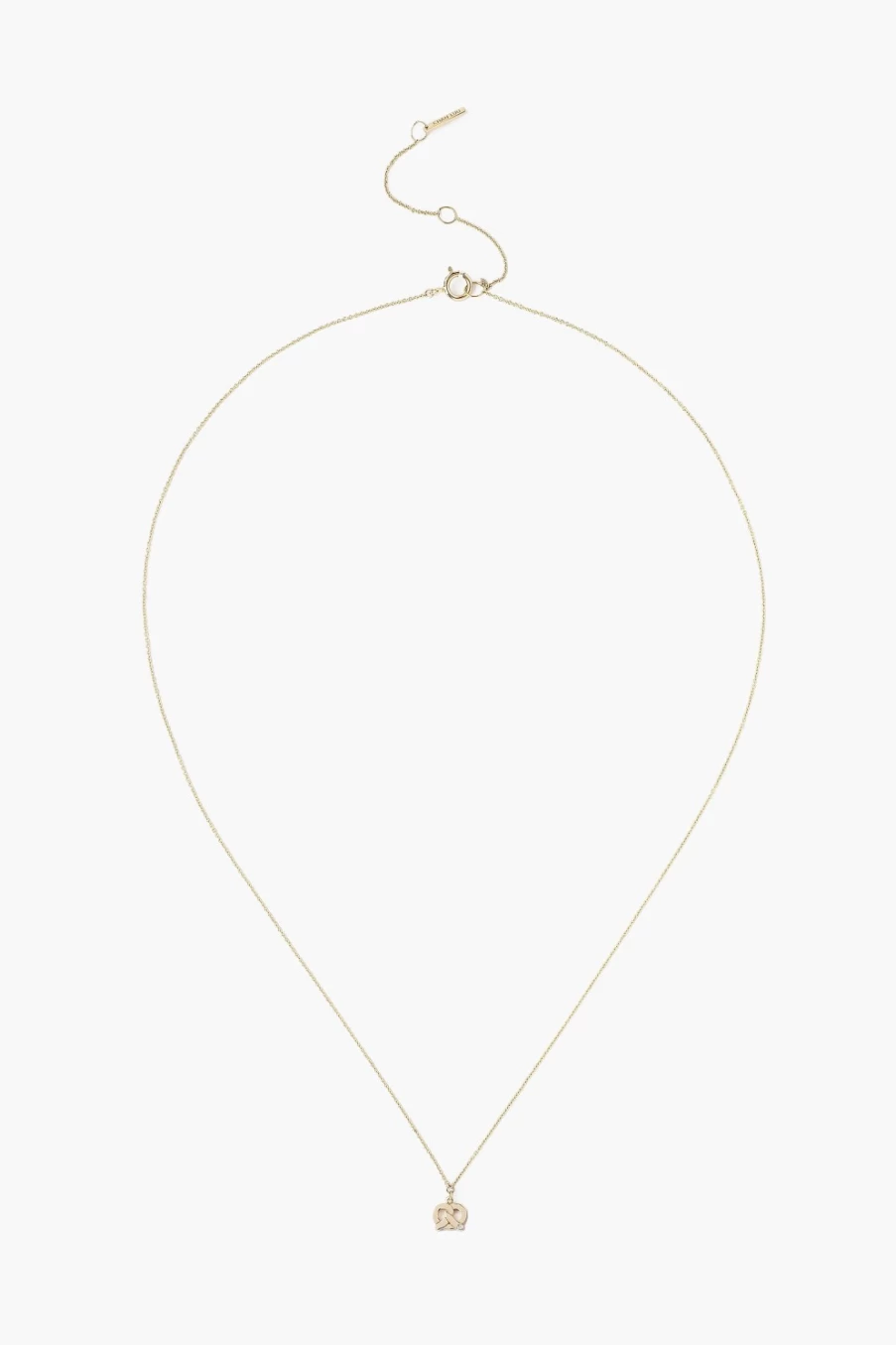 "Chan Luu Women's 14K Gold Pretzel Pendant Necklace With Diamond Accents"