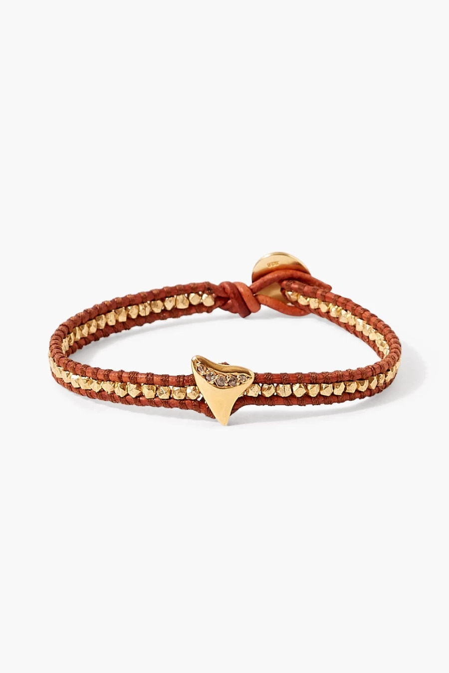 Chan Luu Women's Diamond Mako Single Wrap Bracelet in Brown - Handcrafted Beaded Jewelry