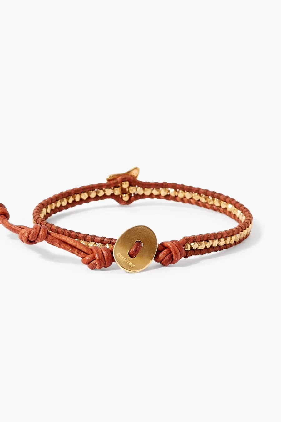Chan Luu Women's Diamond Mako Single Wrap Bracelet in Brown - Handcrafted Beaded Jewelry
