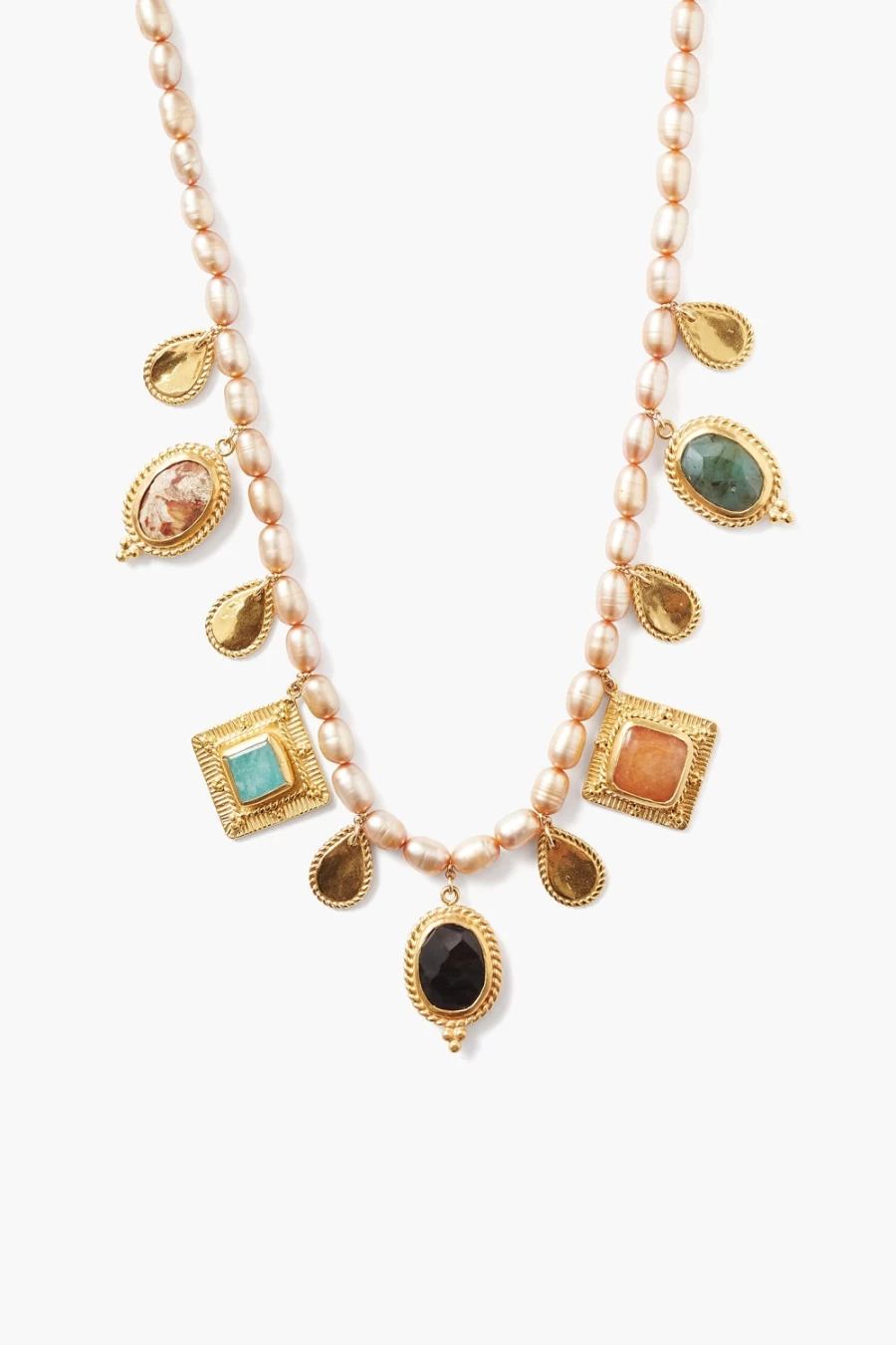 Chan Luu Women's Vignette Charm Mix Necklace - Bohemian Layered Beaded Jewelry