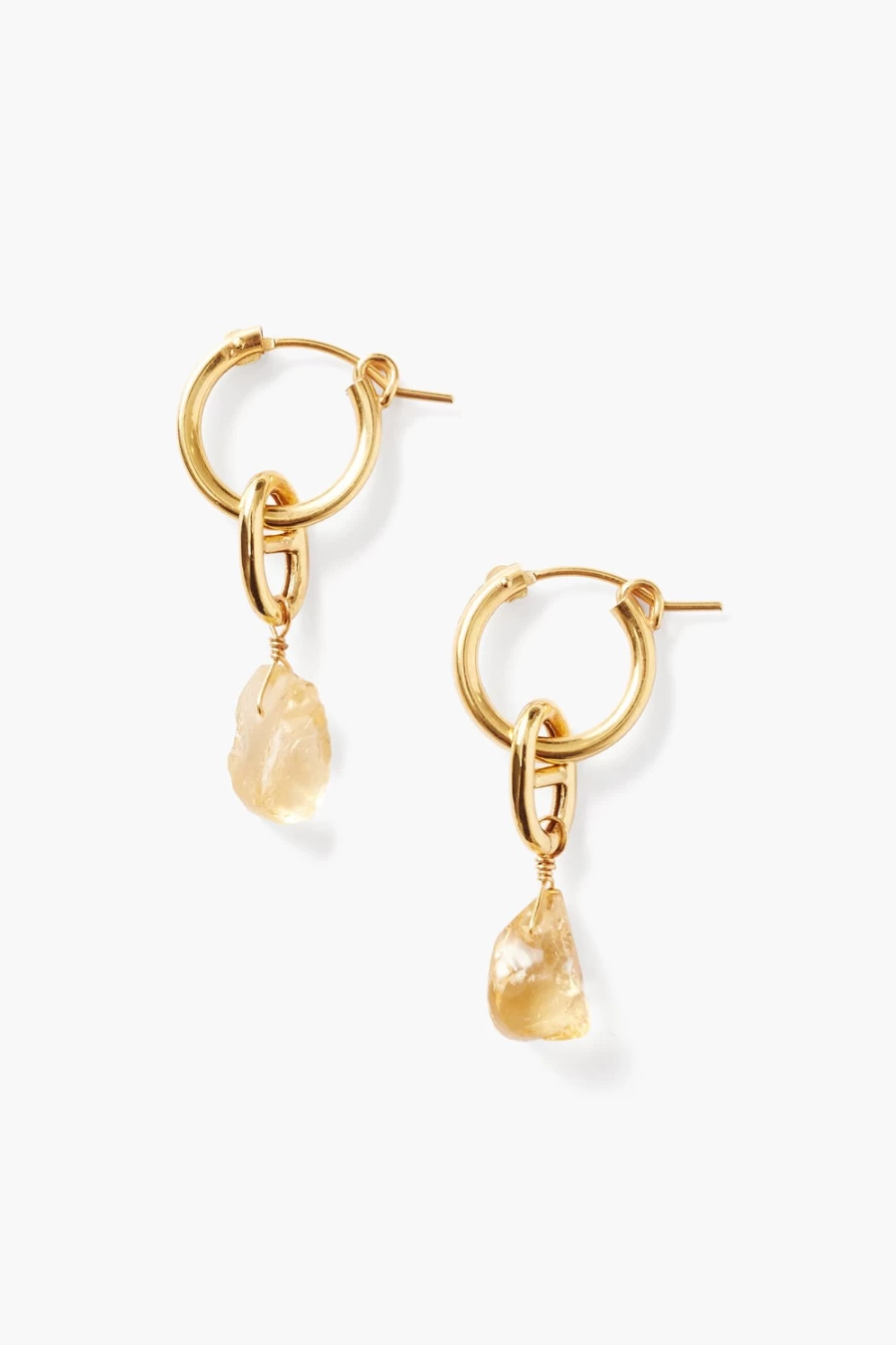 "Chan Luu Women's Citrine & Gold Theta Hoop Earrings – Elegant Dangle Jewelry"