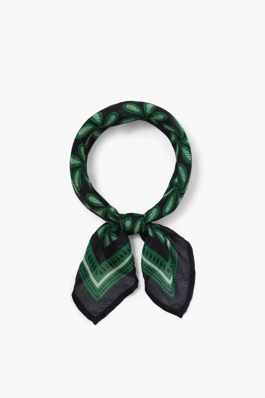 Chan Luu Women's Delhi Paisley Bandana Scarf in Black