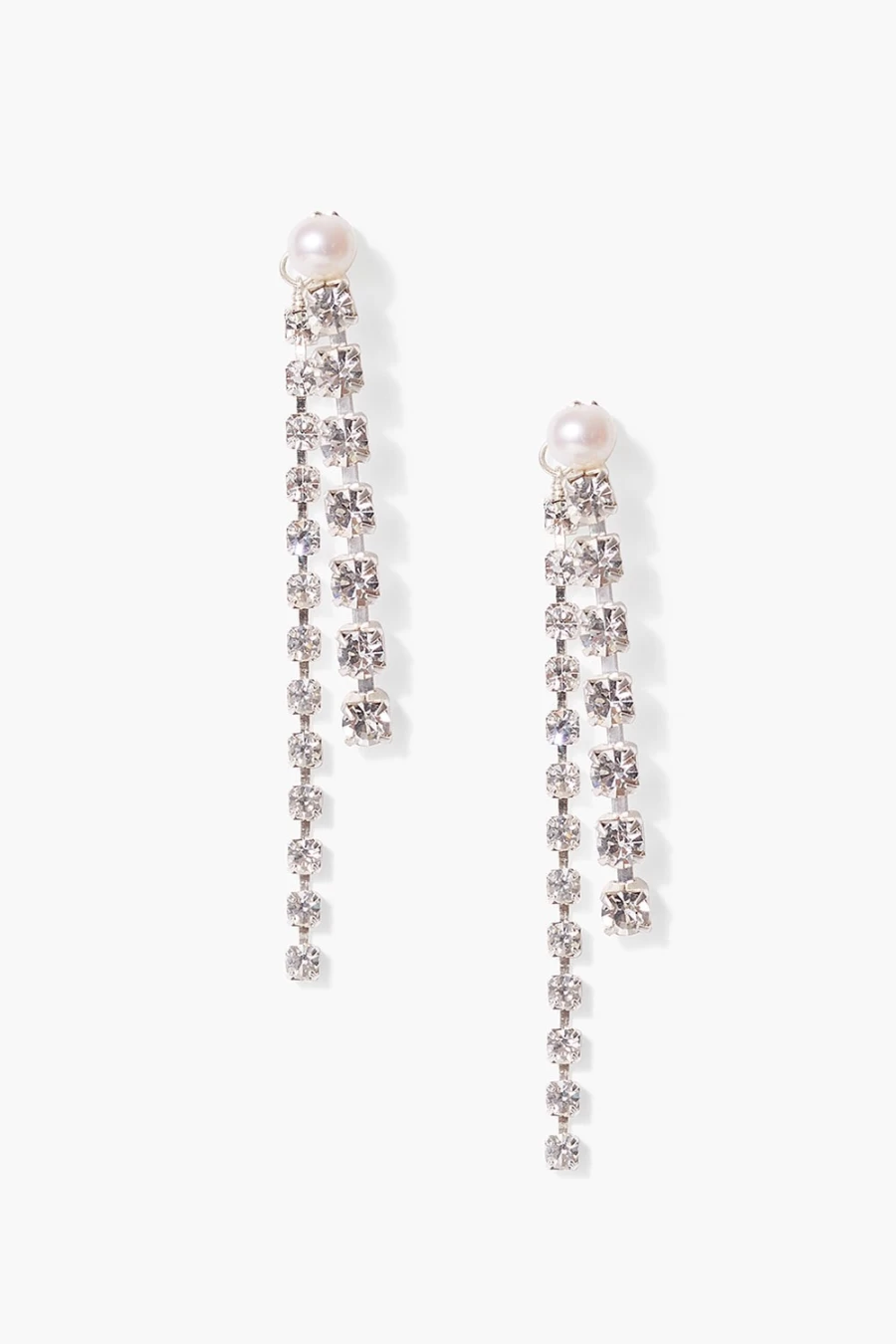 Chan Luu Women's Crystal and Silver Duo Earrings – Elegant Handcrafted Jewelry