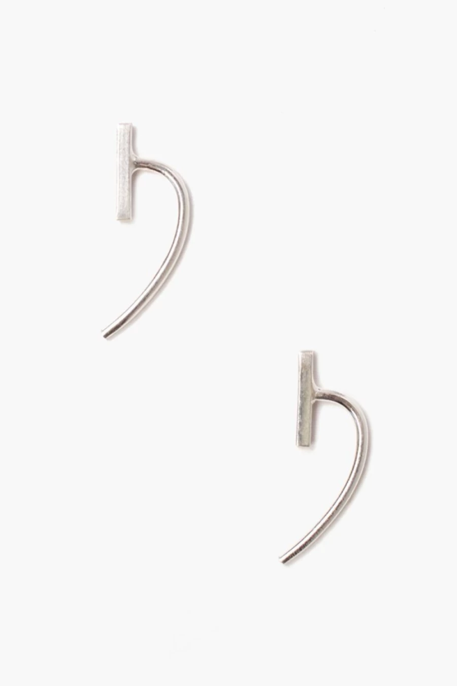 Chan Luu Sterling Silver Bar and Hook Earrings for Women - Elegant Dangle Hoop Style