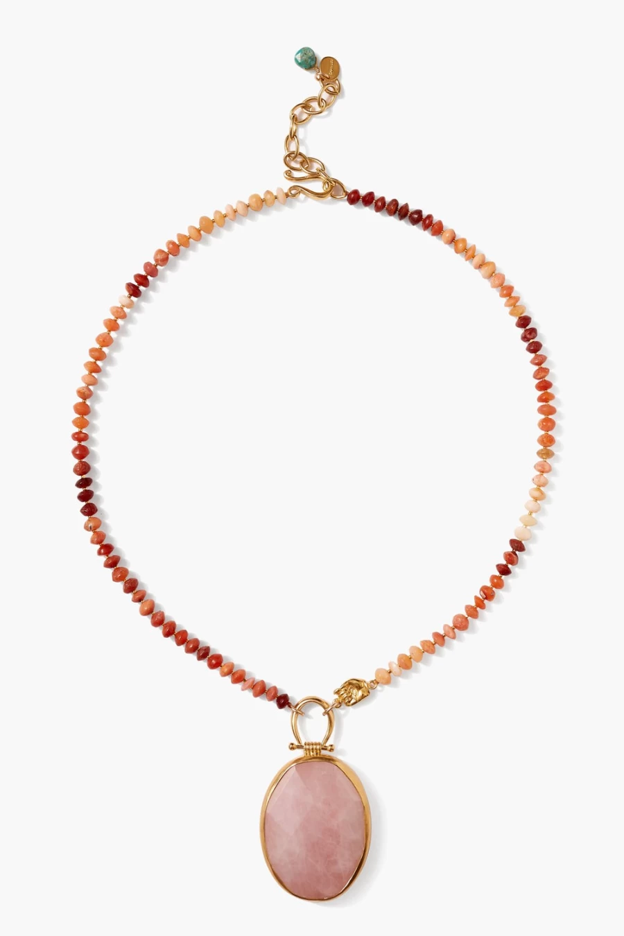 Chan Luu Women's Leon Pendant Necklace with Fire Opal Gemstone
