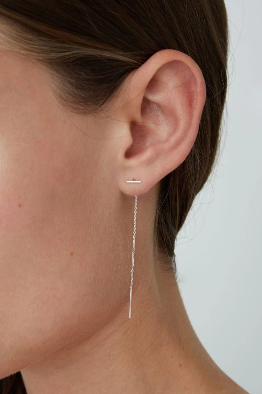 Chan Luu Women's Sterling Silver Bar Chain Thread Drop Earrings