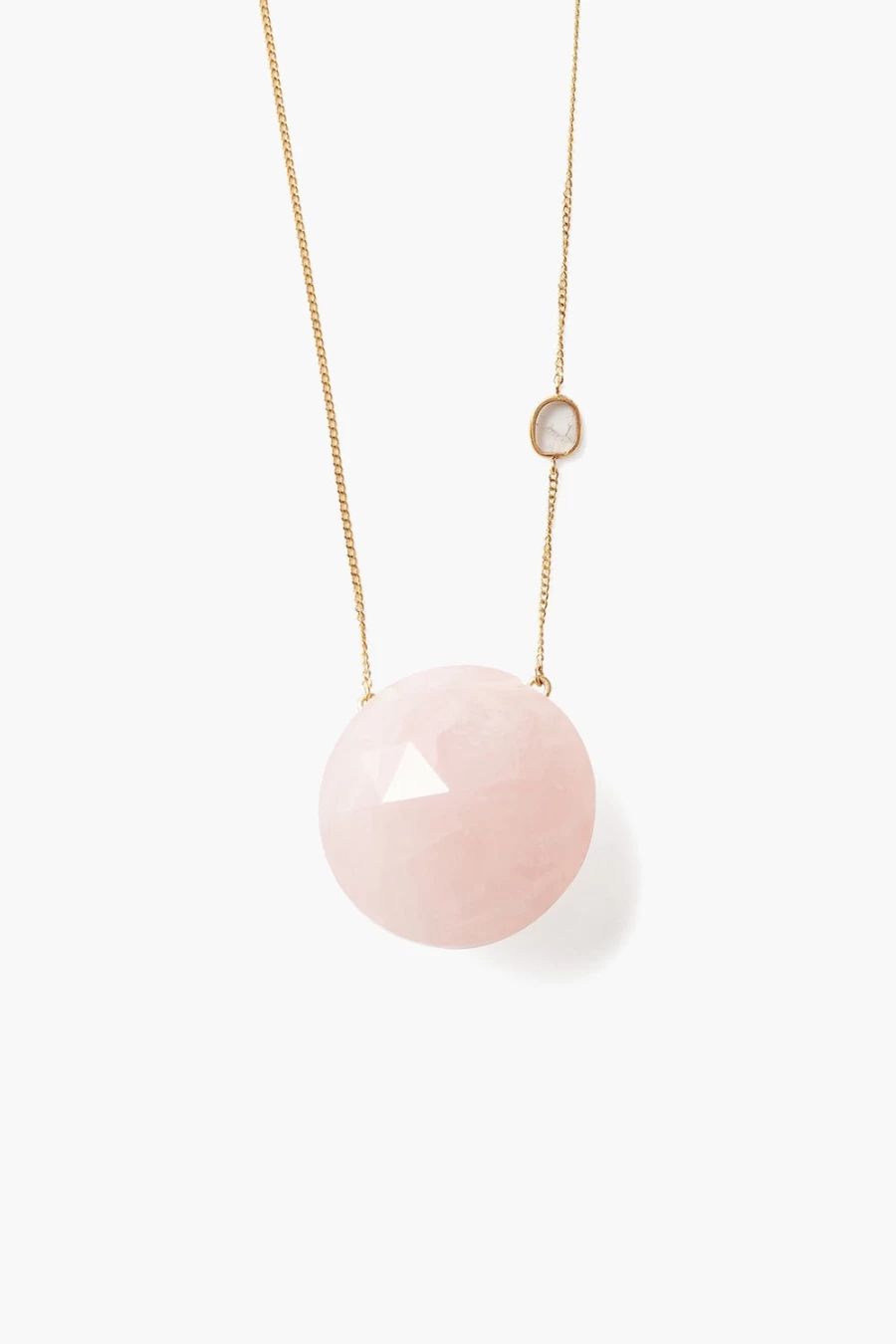 Chan Luu Women's 14K Rose Gold Bonbon Necklace with Genuine Rose Quartz Gemstone