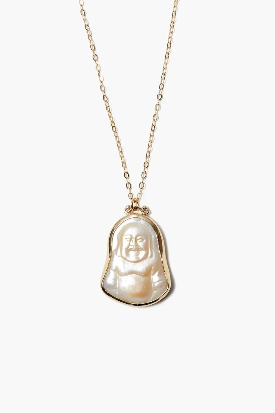 "Chan Luu Women's 14K Gold White Pearl Buddha Pendant Necklace"