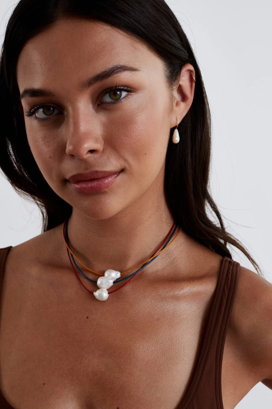 Chan Luu Women's Isla Pearl Necklace in Iris Blue - Handcrafted Beaded Jewelry
