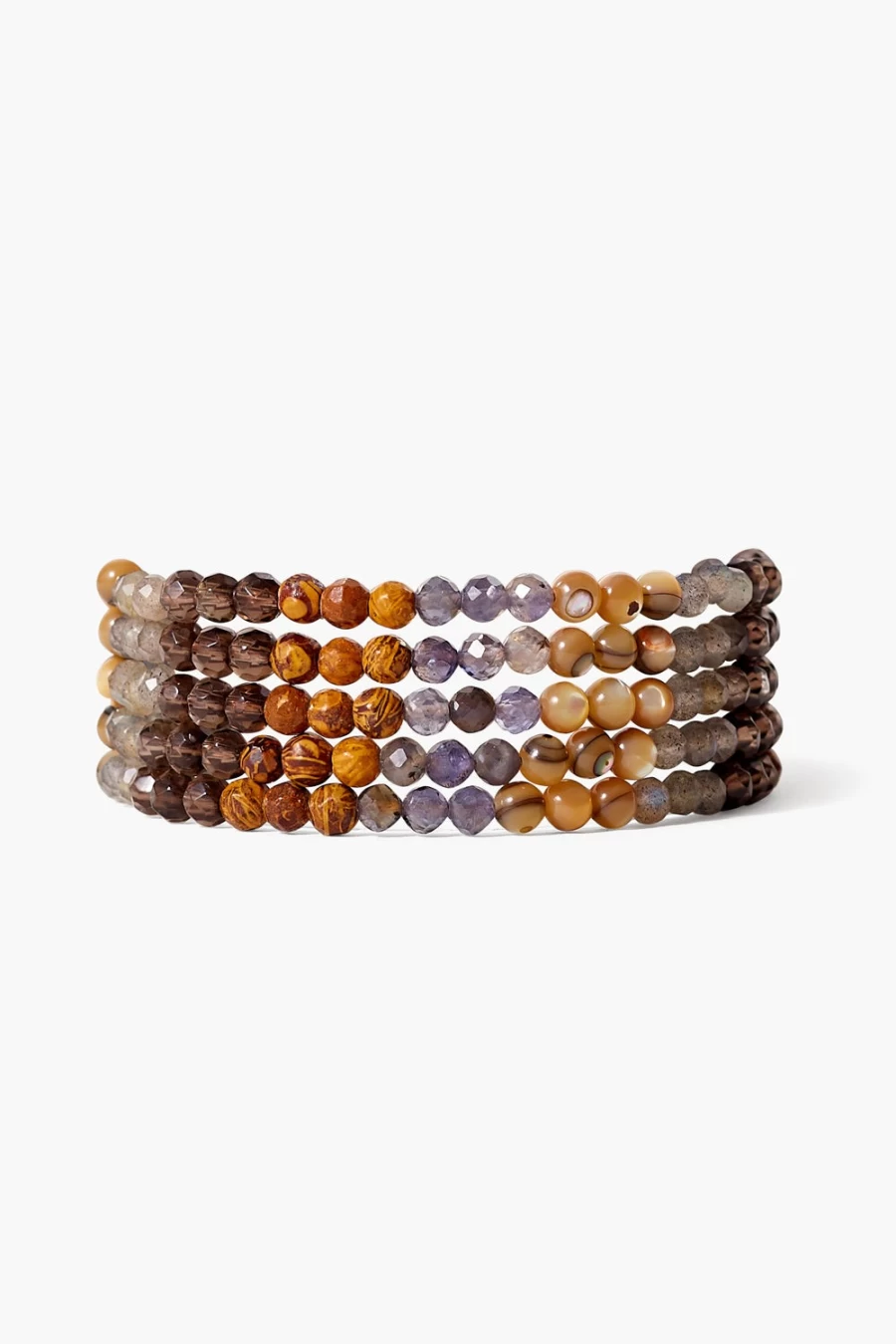 Chan Luu Women's Abalone Mix Step Naked Wrap Bracelet